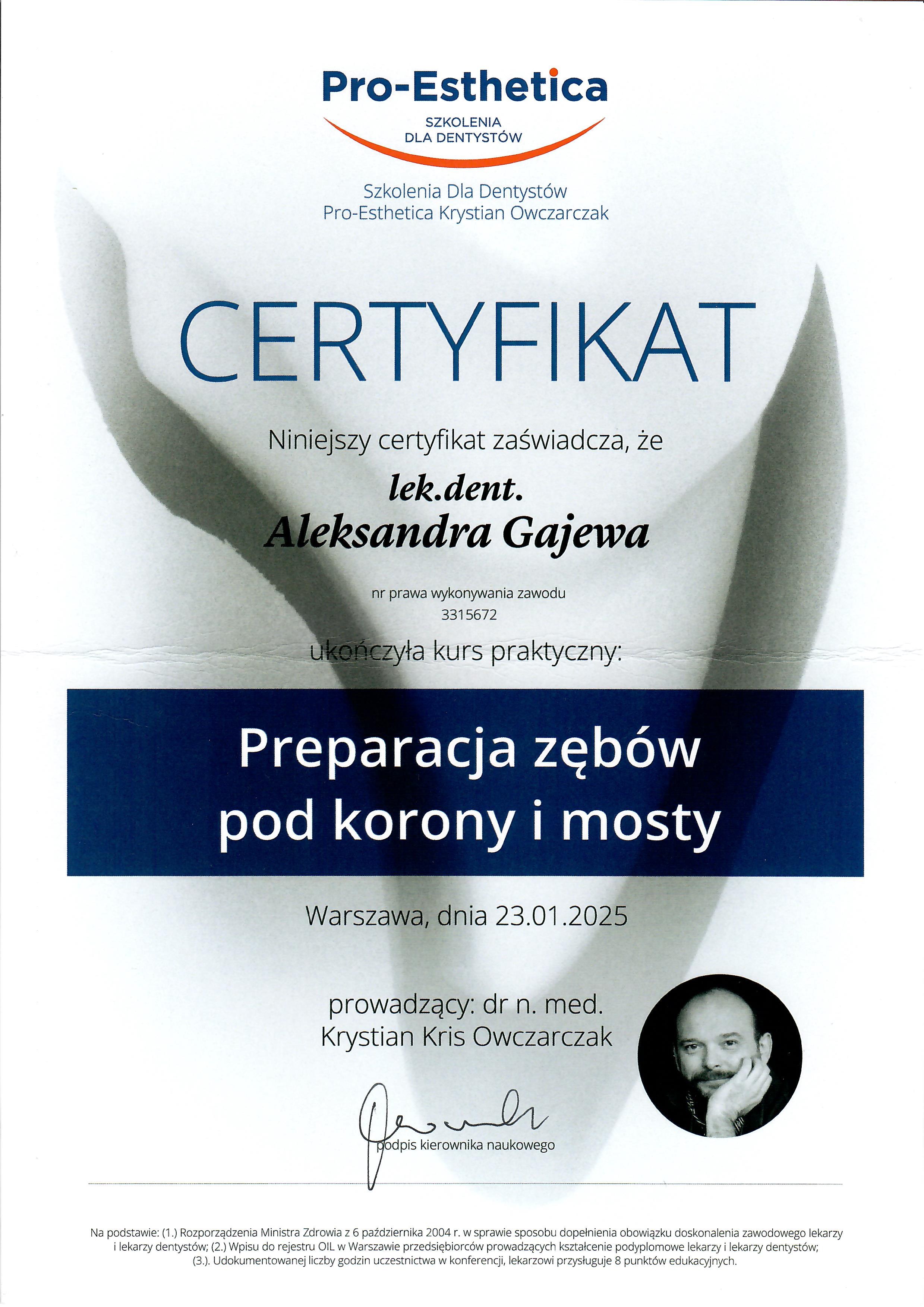 Certyfikat 2