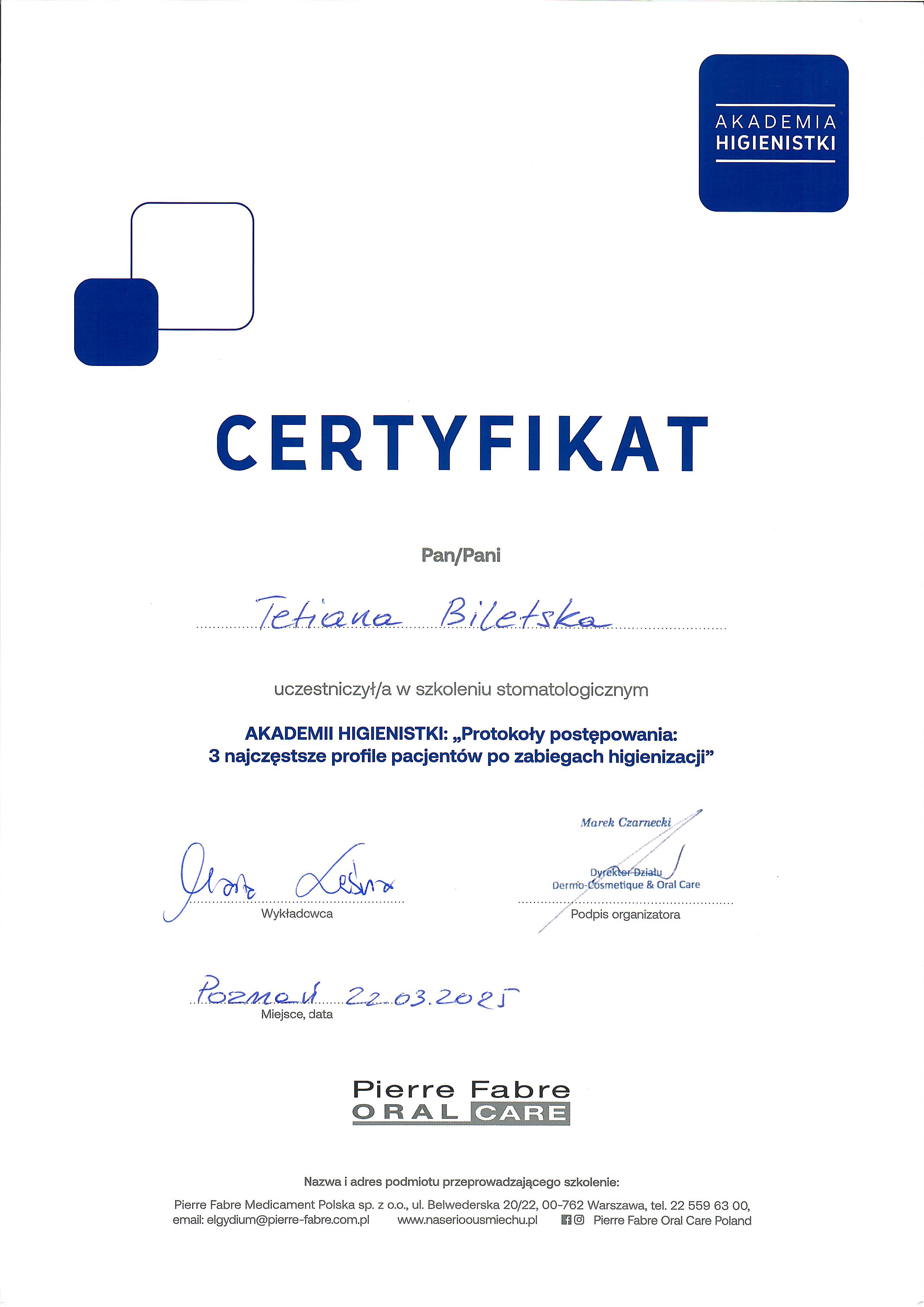 Certyfikat 3