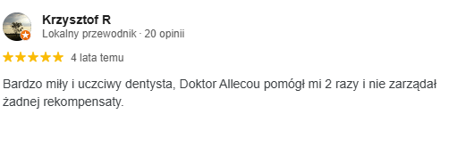 Opinia google Allecoudent