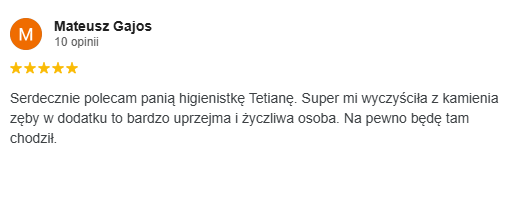 Opinia google Allecoudent - Profilaktyka i periodontologia
