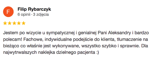 Opinia google Allecoudent - Profilaktyka i periodontologia