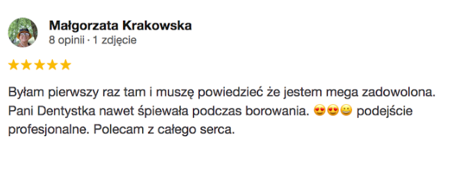 Opinia google Allecoudent - Profilaktyka i periodontologia