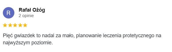 Opinia google Allecoudent - Protetyka
