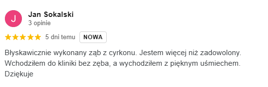 Opinia google Allecoudent - Protetyka