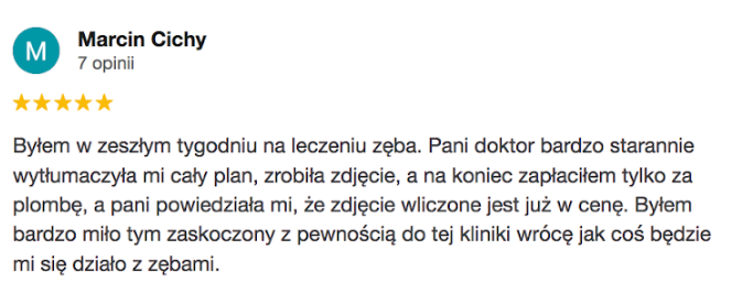 Opinia google Allecoudent - Stomatologia Dziecięca