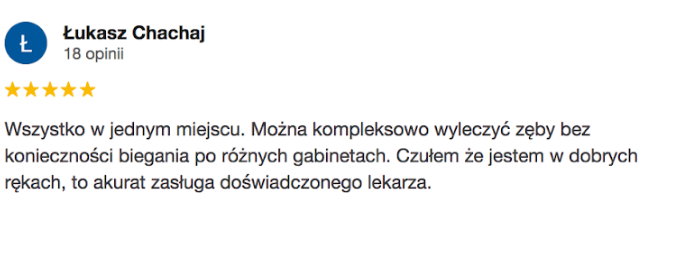 Opinia google Allecoudent - Znieczulenie Komputerowe